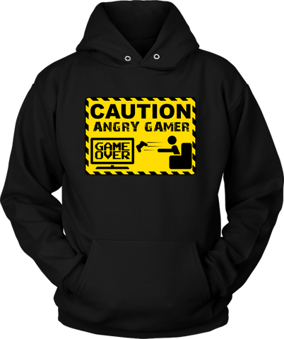 Caution Angry Gamer - Funny T-shirt Design