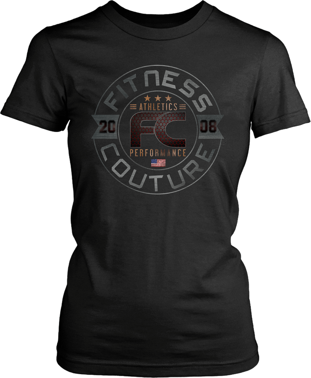 Fitness Couture Apparel Line -  Premium Steel Textured Logo T-Shirt