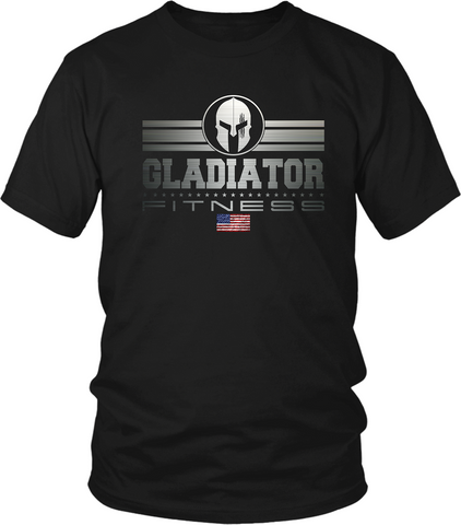 Gladiator Fitness Faded Steel Texture Logo Design