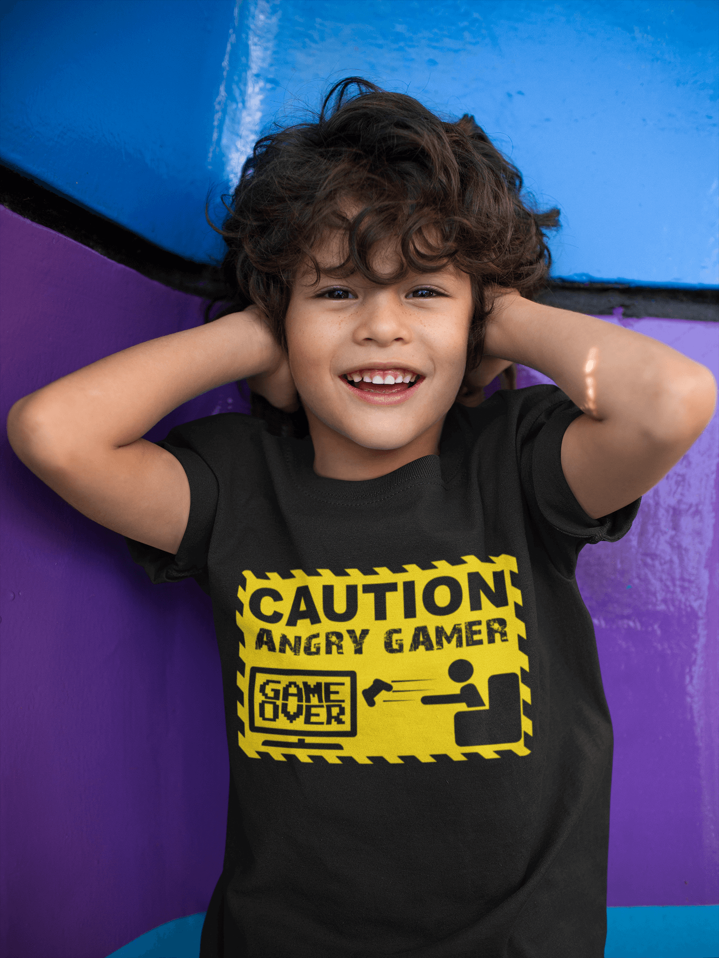 Funny Kids - Caution Angry Gamer Tee!!