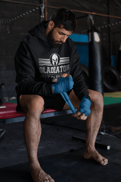 Gladiator Fitness Apparel Line - Dull Silver Textured Hoodie