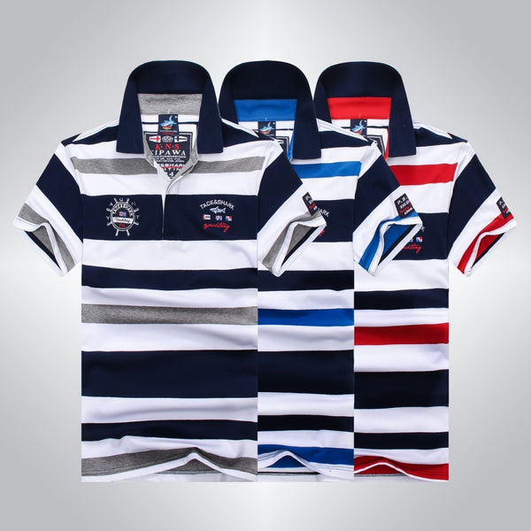 High Quality Polo Shirts Striped short an long sleeve polo shirt men...