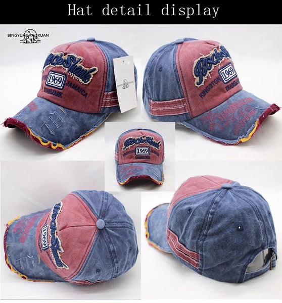 Vintage Washed Denim Cotton Sports Baseball Cap for Women and Men - xpertapparel