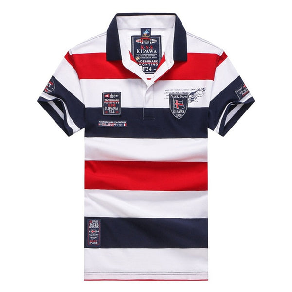 High Quality Polo Shirts Striped short an long sleeve polo shirt men...